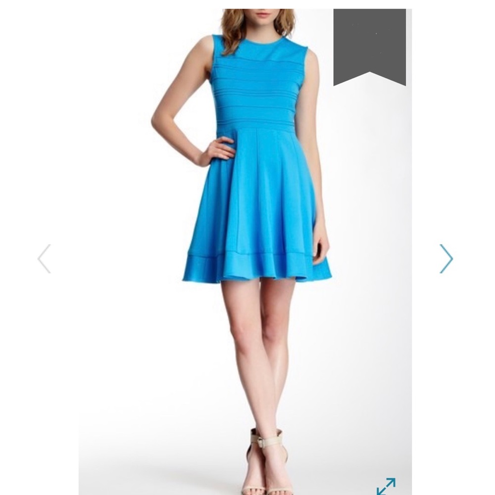 PERFECT FIGURE Blue Scuba Dress NWT